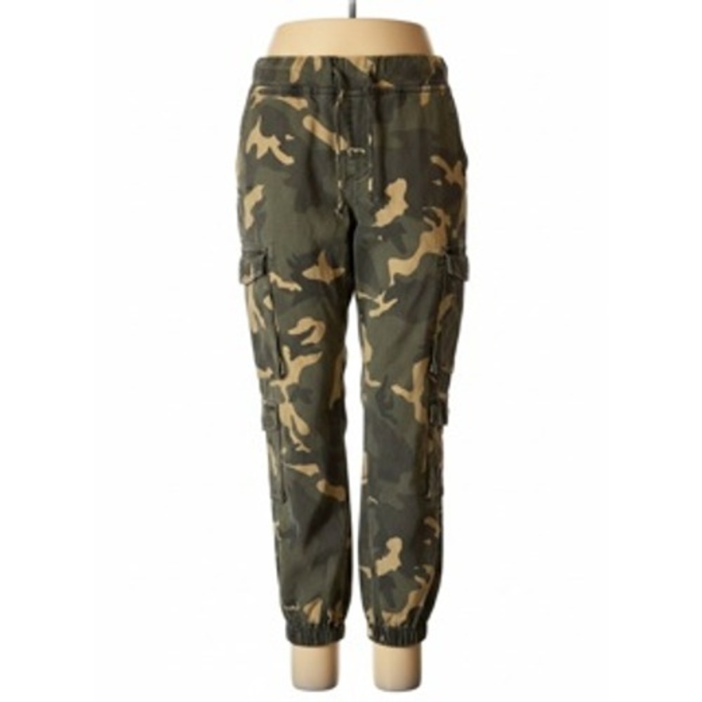 Roma Studio Premium Collection Camo Cargo Joggers Green‎ Brown Utility Pants